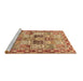 Sideview of Machine Washable Persian Brown Traditional Rug, wshtr2968brn