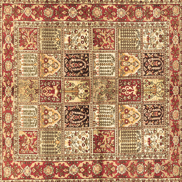 Square Persian Brown Traditional Rug, tr2968brn