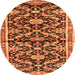 Machine Washable Animal Orange Traditional Area Rugs, wshtr2969org