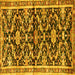 Square Machine Washable Animal Yellow Traditional Rug, wshtr2969yw