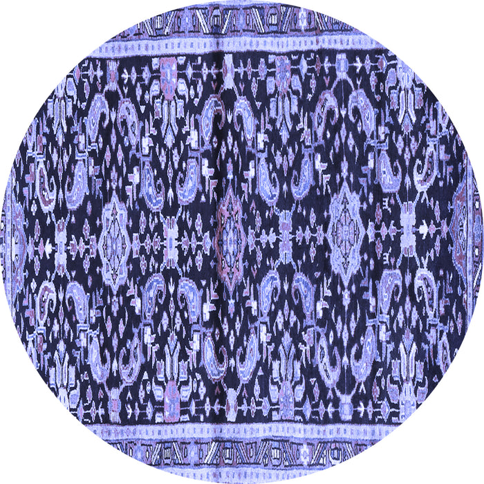 Round Animal Blue Traditional Rug, tr2969blu