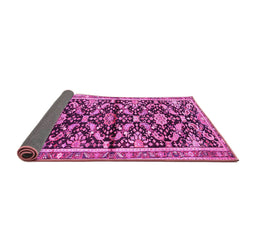 Sideview of Animal Pink Traditional Rug, tr2969pnk