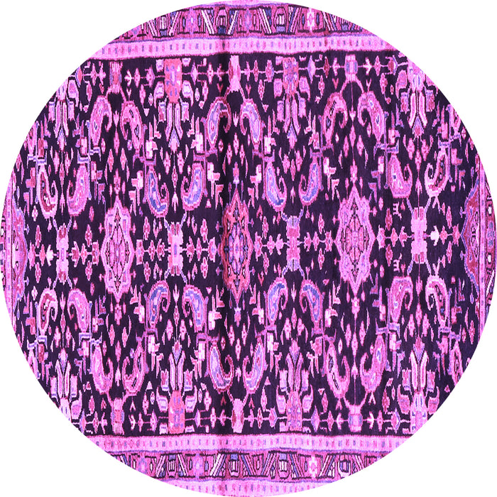 Round Animal Purple Traditional Rug, tr2969pur