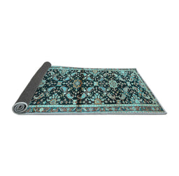 Sideview of Animal Light Blue Traditional Rug, tr2969lblu