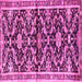 Square Machine Washable Animal Pink Traditional Rug, wshtr2969pnk