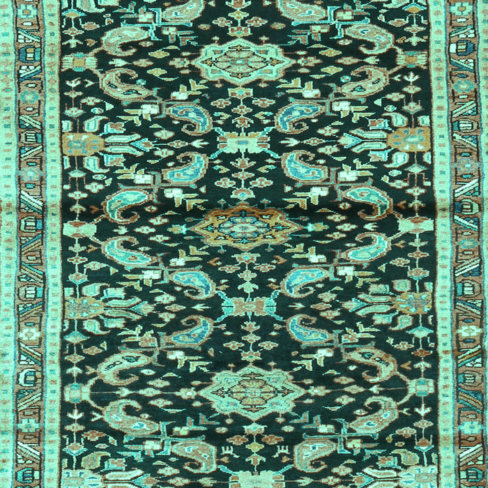 Machine Washable Animal Turquoise Traditional Area Rugs, wshtr2969turq