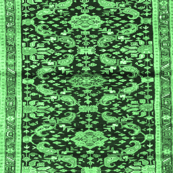 Machine Washable Animal Emerald Green Traditional Area Rugs, wshtr2969emgrn