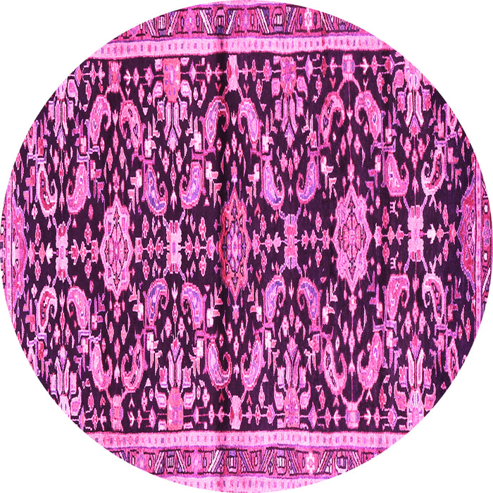 Round Animal Pink Traditional Rug, tr2969pnk