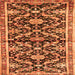 Serging Thickness of Animal Orange Traditional Rug, tr2969org