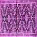 Square Machine Washable Animal Purple Traditional Area Rugs, wshtr2969pur