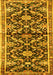 Machine Washable Animal Yellow Traditional Rug, wshtr2969yw