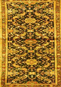 Animal Yellow Traditional Rug, tr2969yw