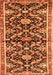 Serging Thickness of Machine Washable Animal Orange Traditional Area Rugs, wshtr2969org