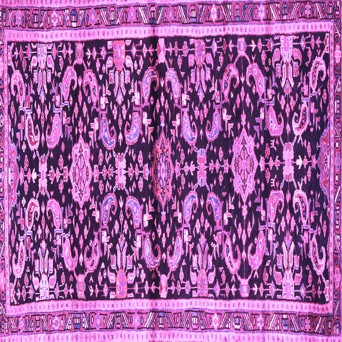 Square Animal Purple Traditional Rug, tr2969pur