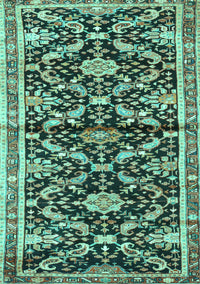 Animal Turquoise Traditional Rug, tr2969turq