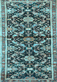 Animal Light Blue Traditional Rug, tr2969lblu