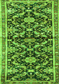 Animal Green Traditional Rug, tr2969grn