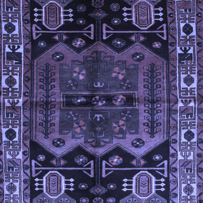 Machine Washable Persian Blue Traditional Rug, wshtr296blu