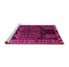 Sideview of Machine Washable Persian Pink Traditional Rug, wshtr296pnk