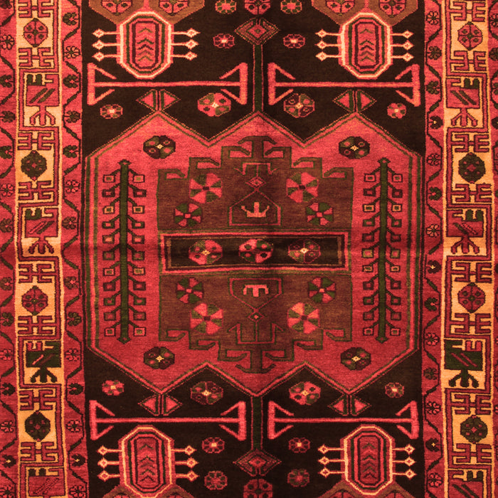 Serging Thickness of Machine Washable Persian Orange Traditional Area Rugs, wshtr296org