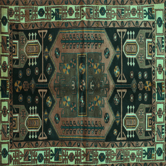 Square Persian Turquoise Traditional Rug, tr296turq