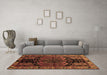 Machine Washable Persian Brown Traditional Rug in a Living Room,, wshtr296brn