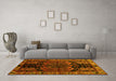 Machine Washable Persian Yellow Traditional Rug in a Living Room, wshtr296yw