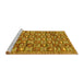 Sideview of Machine Washable Persian Yellow Traditional Rug, wshtr2970yw