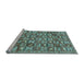 Sideview of Machine Washable Persian Light Blue Traditional Rug, wshtr2970lblu