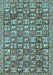 Machine Washable Persian Light Blue Traditional Rug, wshtr2970lblu