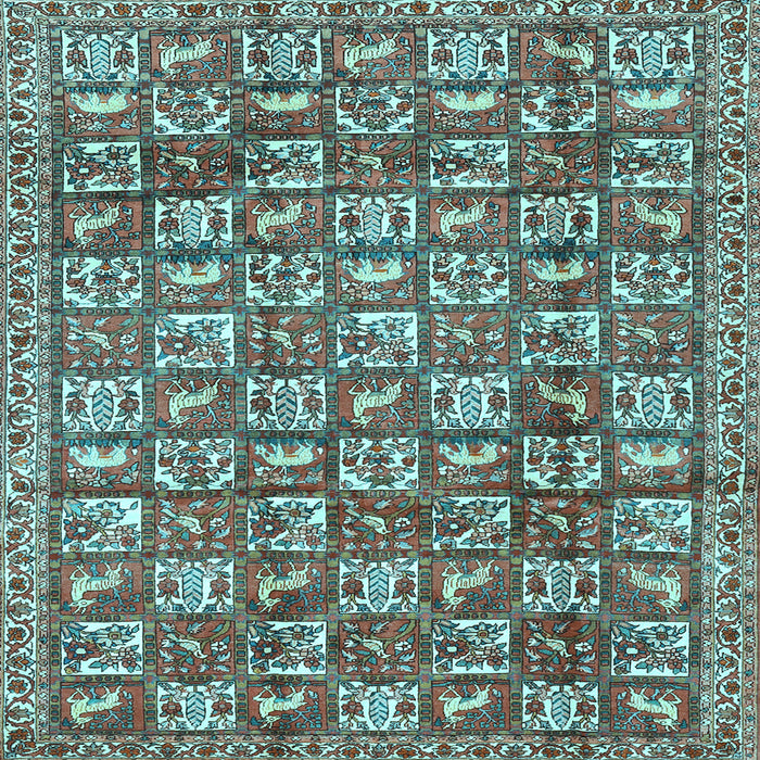 Square Persian Light Blue Traditional Rug, tr2970lblu