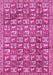 Machine Washable Persian Pink Traditional Rug, wshtr2970pnk