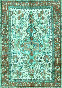 Persian Turquoise Traditional Rug, tr2971turq