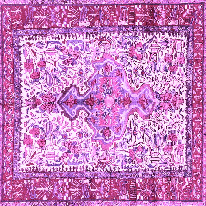 Square Persian Purple Traditional Rug, tr2971pur