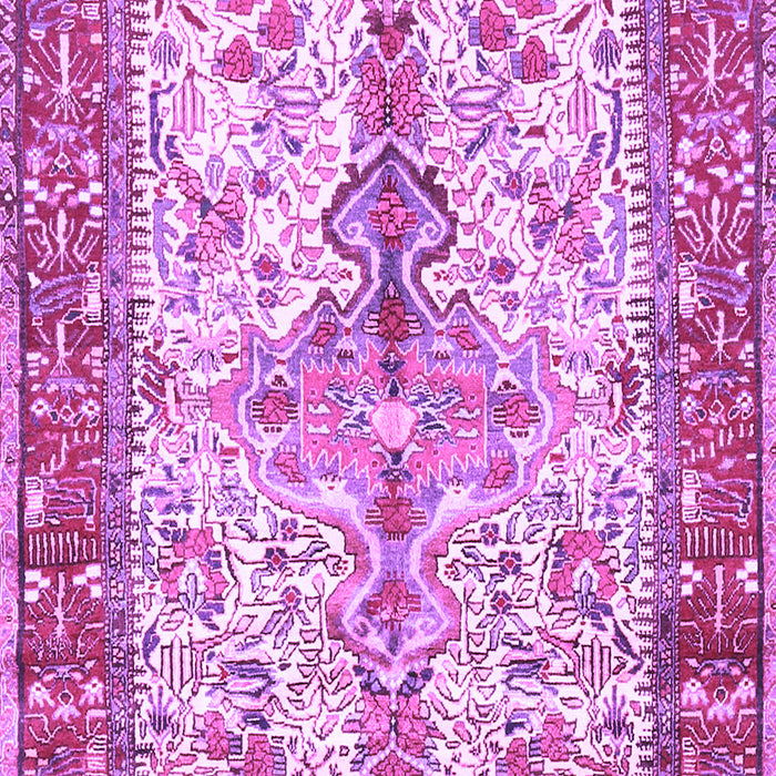 Machine Washable Persian Purple Traditional Area Rugs, wshtr2971pur