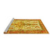 Sideview of Machine Washable Persian Yellow Traditional Rug, wshtr2971yw