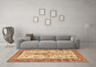 Machine Washable Persian Brown Traditional Rug in a Living Room,, wshtr2971brn