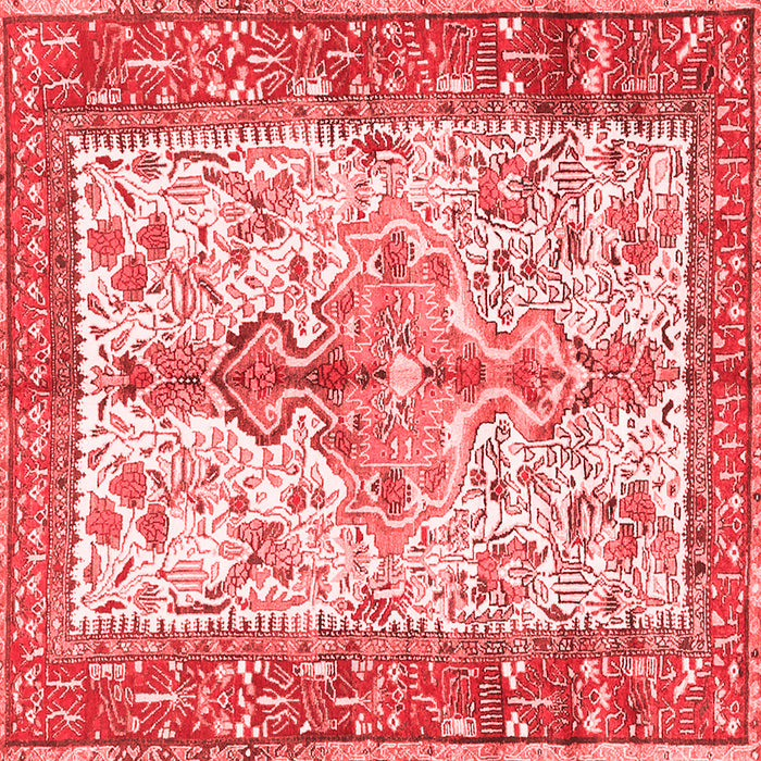 Machine Washable Persian Red Traditional Rug, wshtr2971red