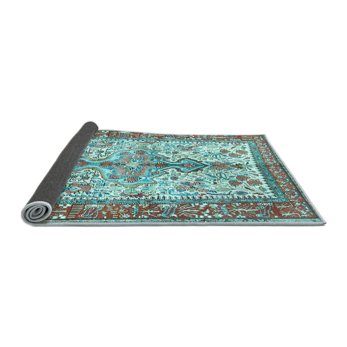 Sideview of Persian Light Blue Traditional Rug, tr2971lblu