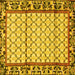 Square Persian Yellow Traditional Rug, tr2972yw