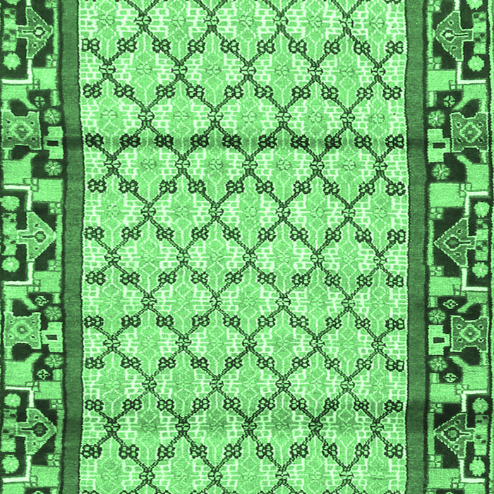 Machine Washable Persian Emerald Green Traditional Area Rugs, wshtr2972emgrn