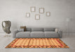 Machine Washable Persian Orange Traditional Area Rugs in a Living Room, wshtr2972org