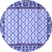 Round Persian Blue Traditional Rug, tr2972blu