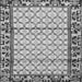 Round Machine Washable Persian Gray Traditional Rug, wshtr2972gry