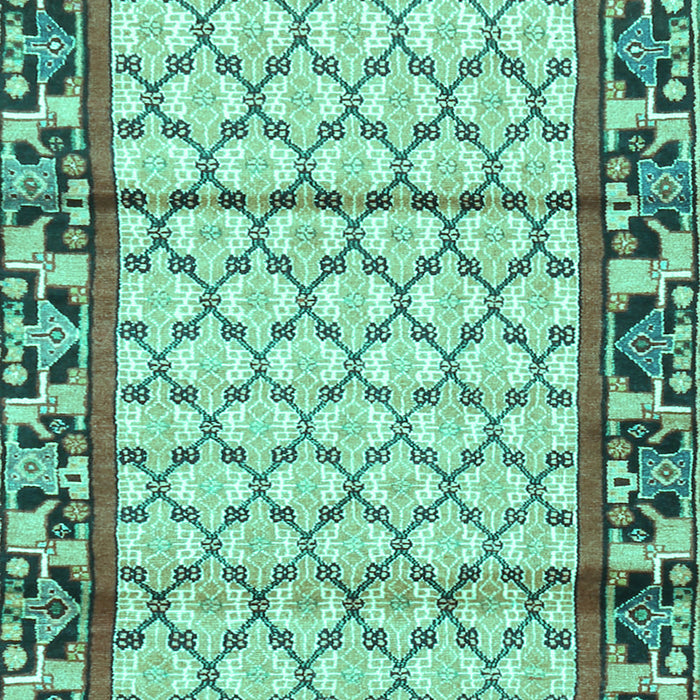Machine Washable Persian Turquoise Traditional Area Rugs, wshtr2972turq