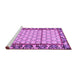 Sideview of Machine Washable Persian Purple Traditional Area Rugs, wshtr2972pur