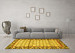 Machine Washable Persian Yellow Traditional Rug in a Living Room, wshtr2972yw