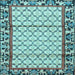 Square Persian Light Blue Traditional Rug, tr2972lblu