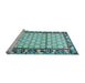 Sideview of Machine Washable Persian Light Blue Traditional Rug, wshtr2972lblu