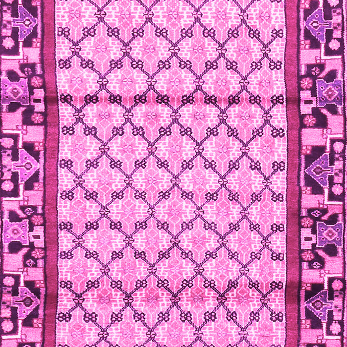 Machine Washable Persian Pink Traditional Rug, wshtr2972pnk